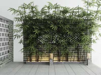 新中式植物堆3D模型下载